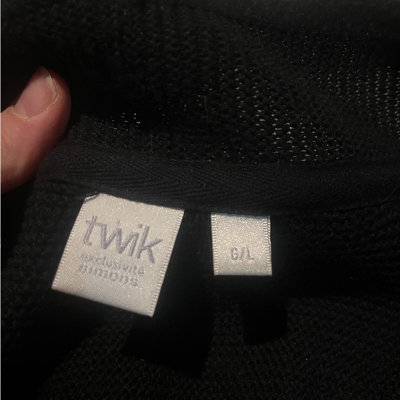 TWIK Black Cable-knit Cardigan size large - Picture 3 of 5